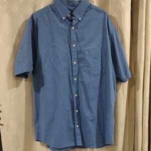 Roundtree & Yorke Casual Blue Button Down Shirt